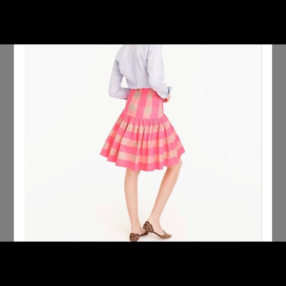 J. Crew taffeta plaid skirt in 00 size